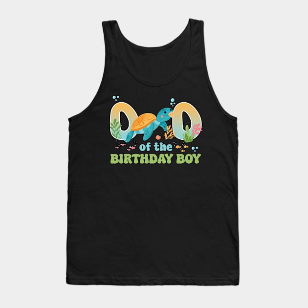 Dad Of The Birthday Boy Beach Summer B-day Gift For Booys Girls Kids Toddlers Tank Top by Patch Things All